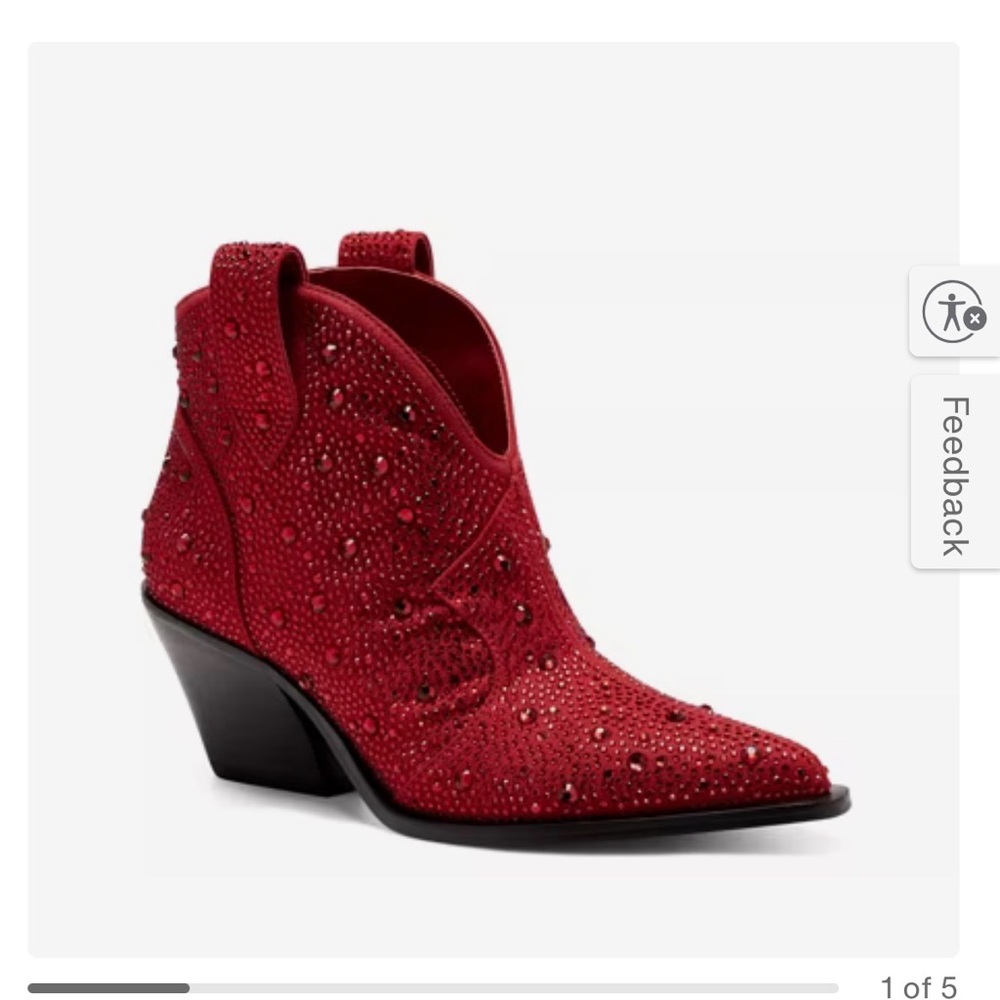 Jessica Simpson Sparkling Zadie 2 Red Ankle Booties